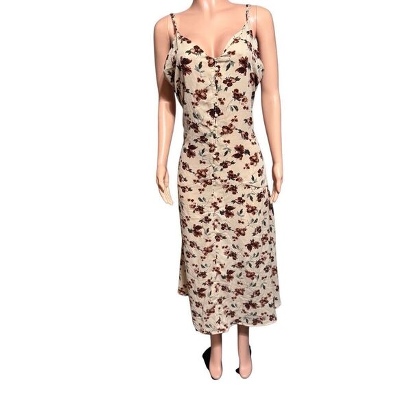 Zenobia plus size women's V-neck sleeveless floral summer maxi dress 3XL - Picture 5 of 7